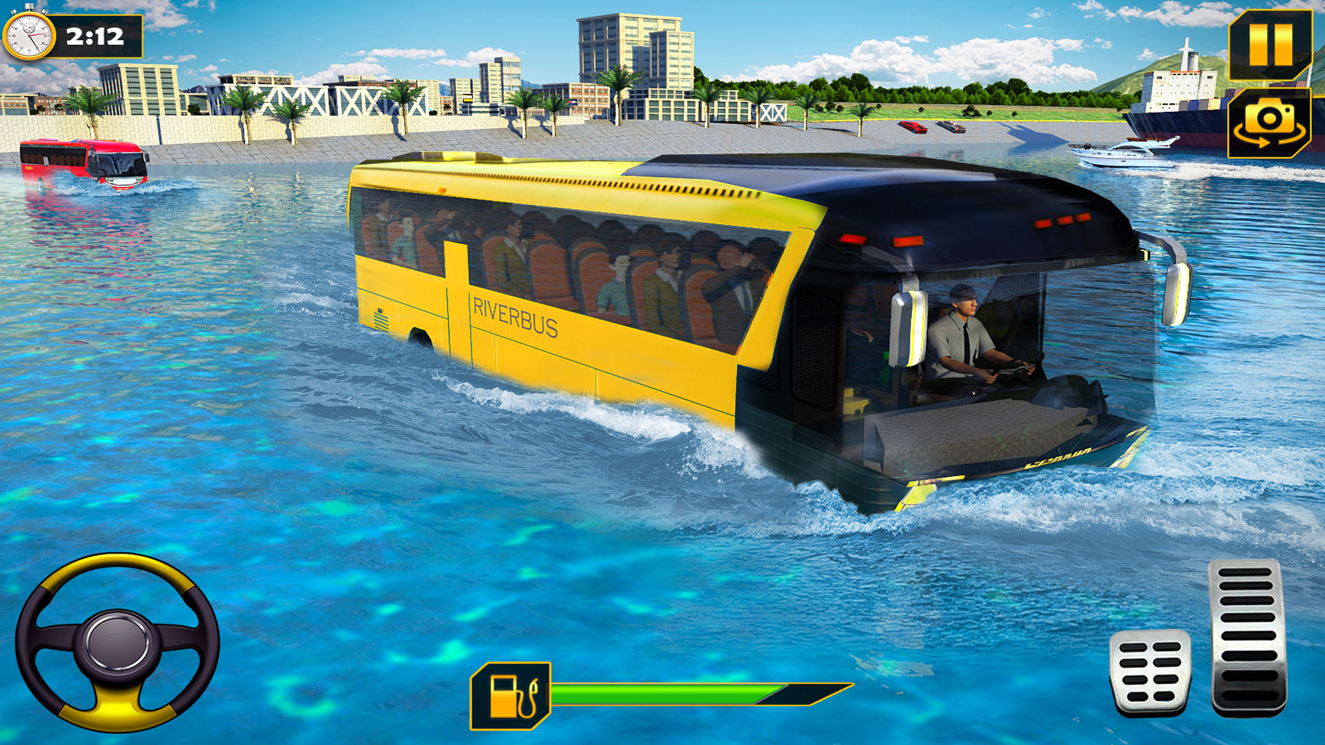 اسکرین شات 7 بازی City Coach Bus Driving Game 3D