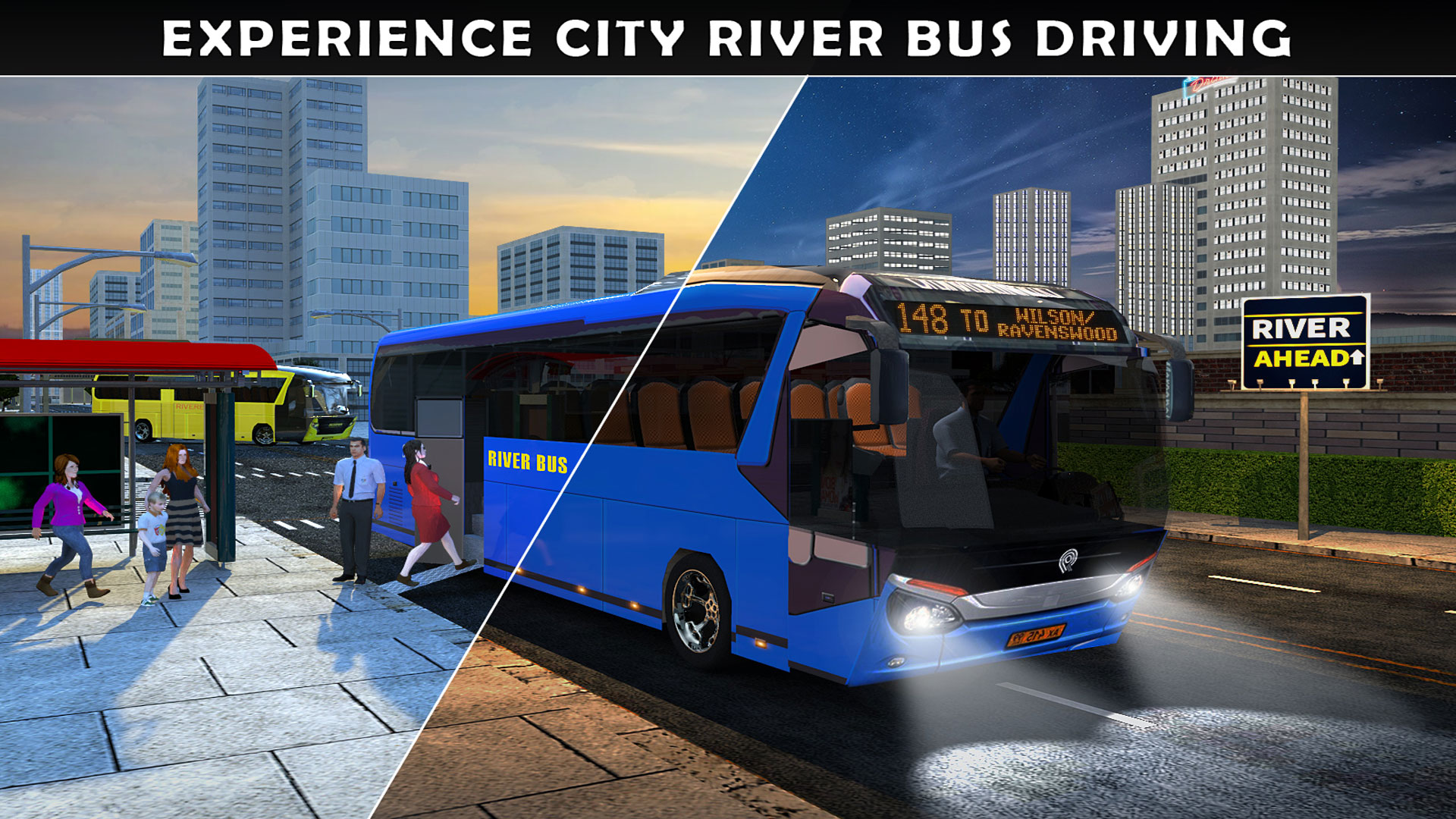 اسکرین شات 3 بازی City Coach Bus Driving Game 3D
