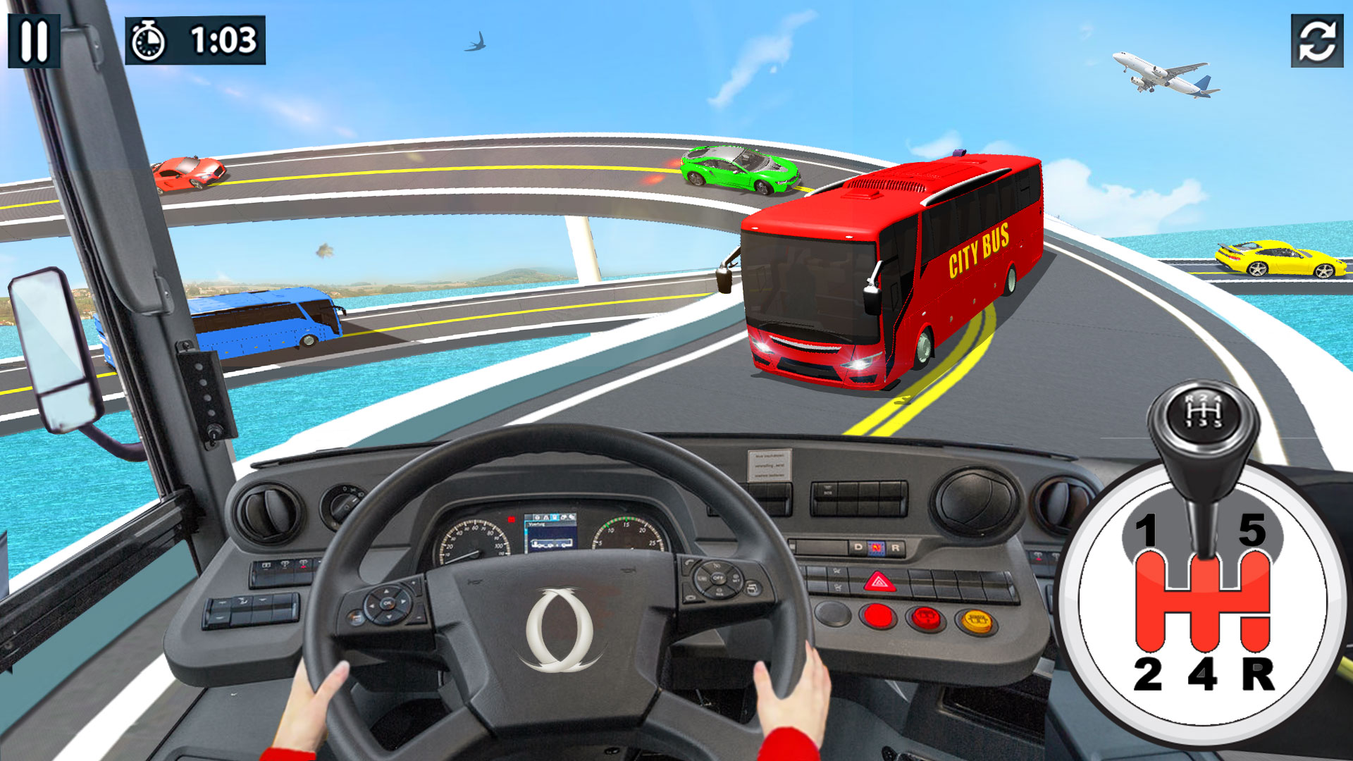 اسکرین شات 2 بازی City Coach Bus Driving Game 3D