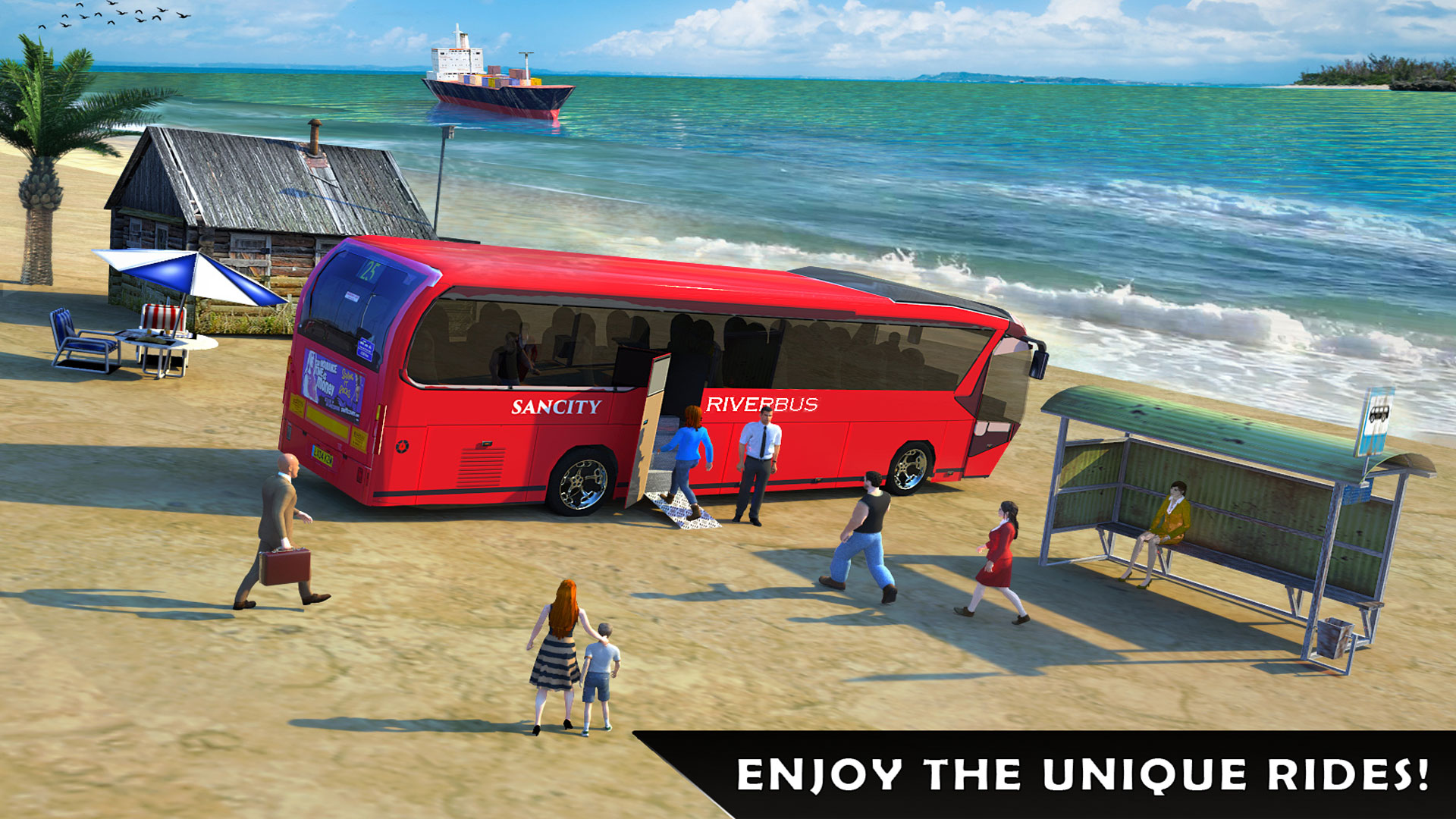اسکرین شات 1 بازی City Coach Bus Driving Game 3D