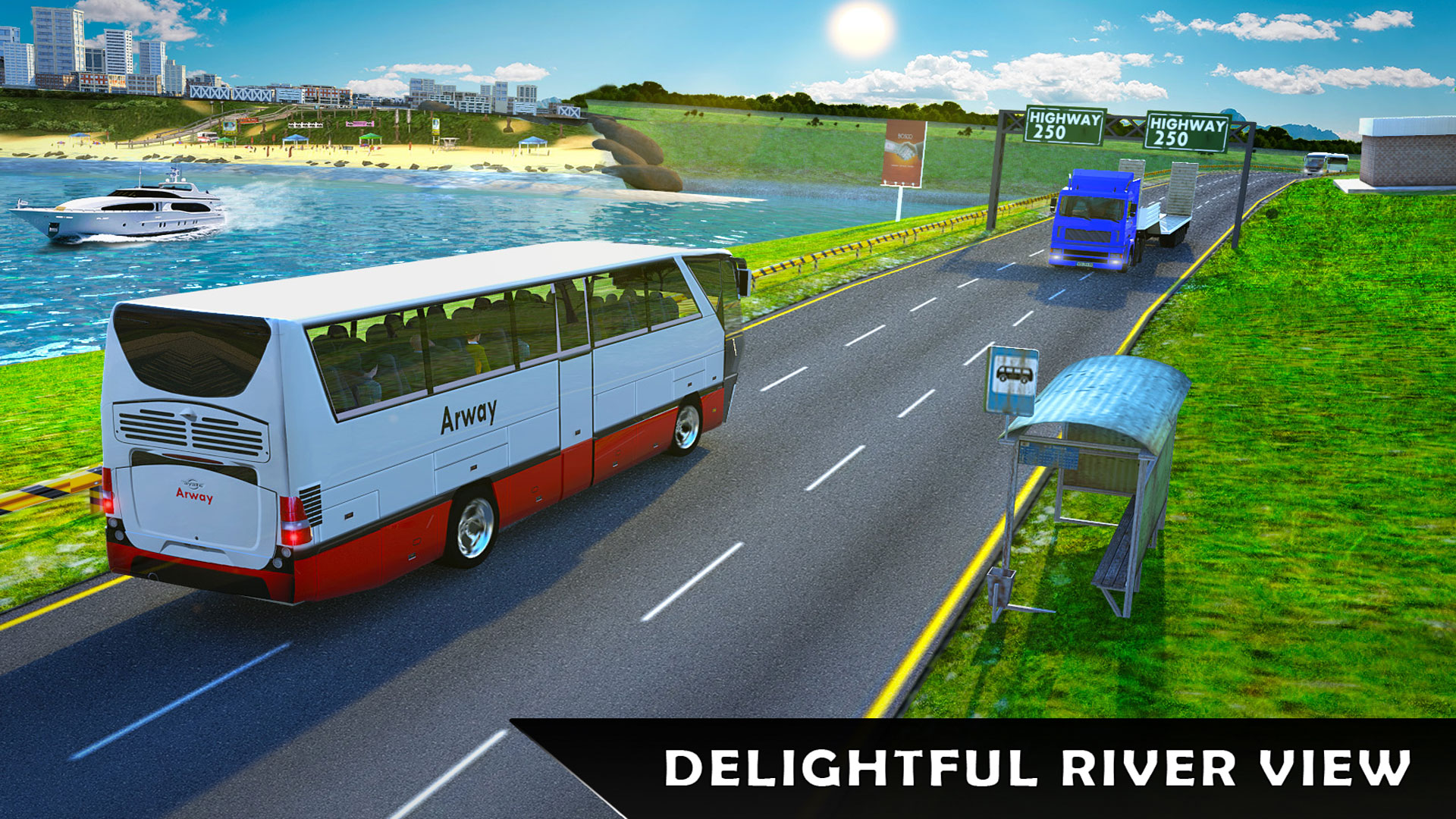 اسکرین شات 4 بازی City Coach Bus Driving Game 3D