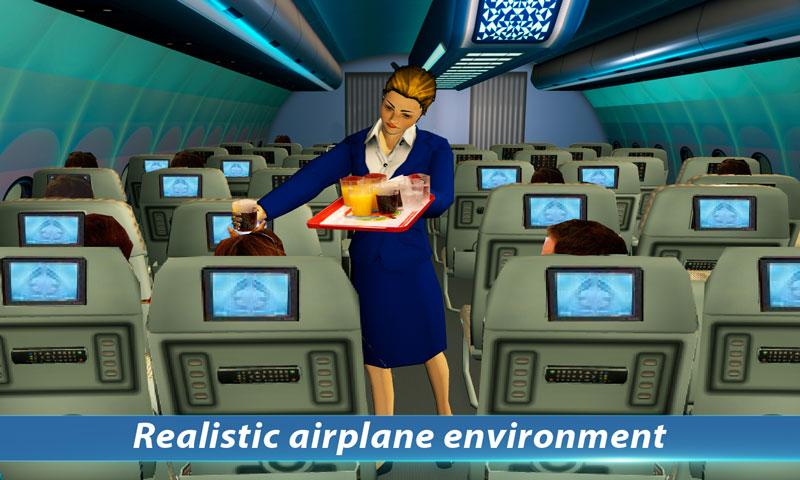 اسکرین شات 5 بازی Airhostess Flight Pilot 3D Sim