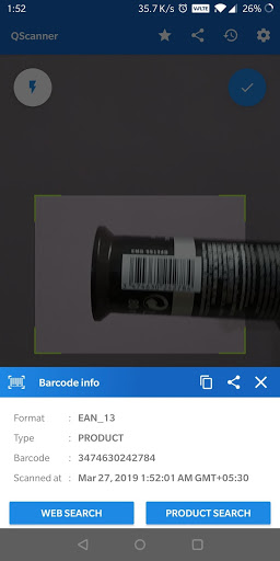 اسکرین شات 3 برنامه QScanner - QR code & Barcode scanner