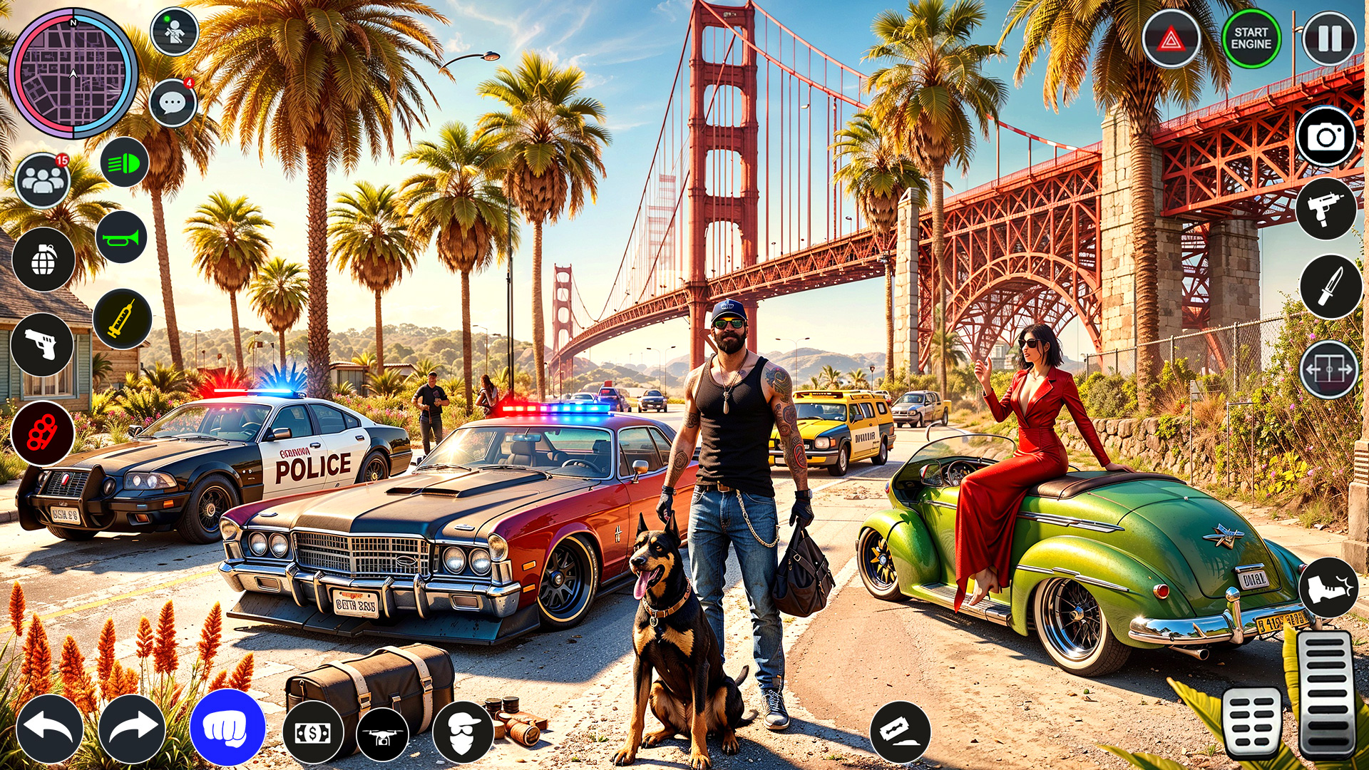 اسکرین شات 1 برنامه Gangster Thug Crime Mafia City