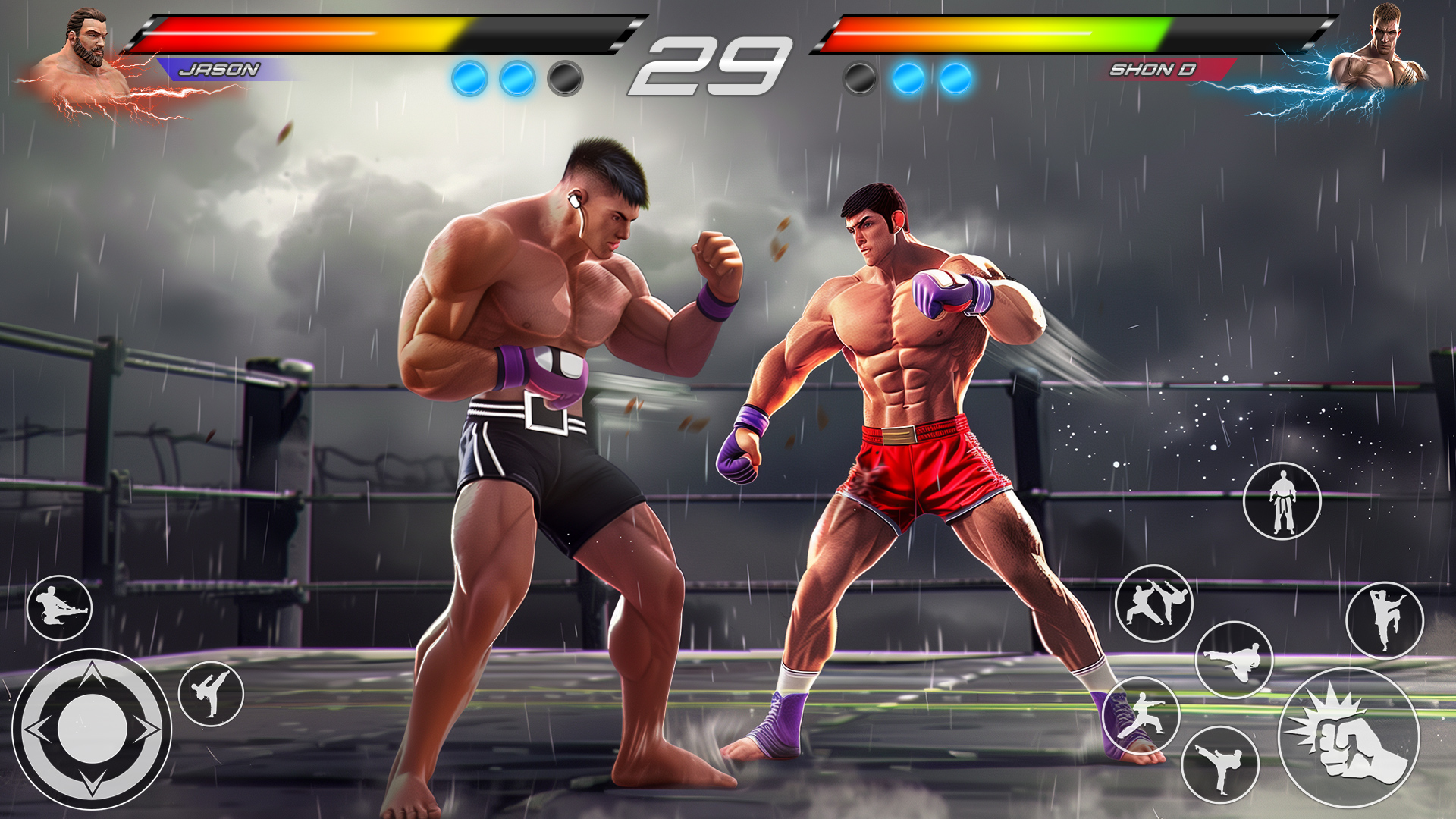 اسکرین شات 3 بازی PRO Gym Fighting Games Offline