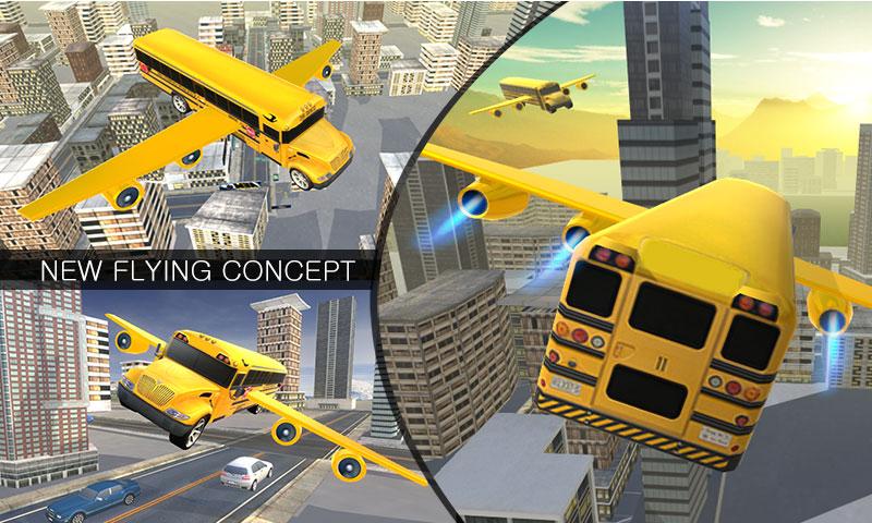 اسکرین شات 5 بازی Flying School City Bus Sim 3D