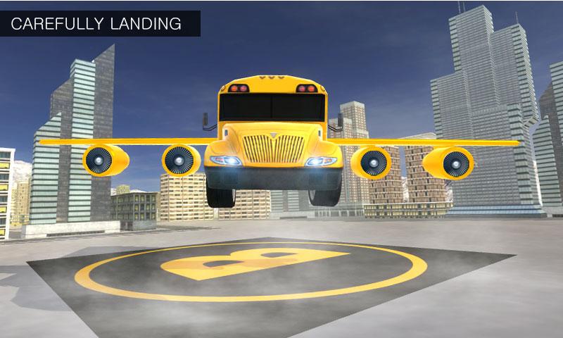 اسکرین شات 6 بازی Flying School City Bus Sim 3D