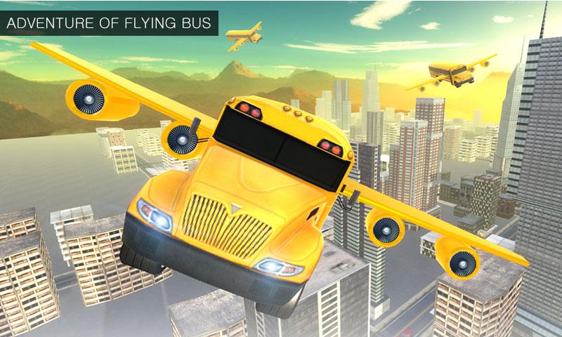 اسکرین شات 3 بازی Flying School City Bus Sim 3D