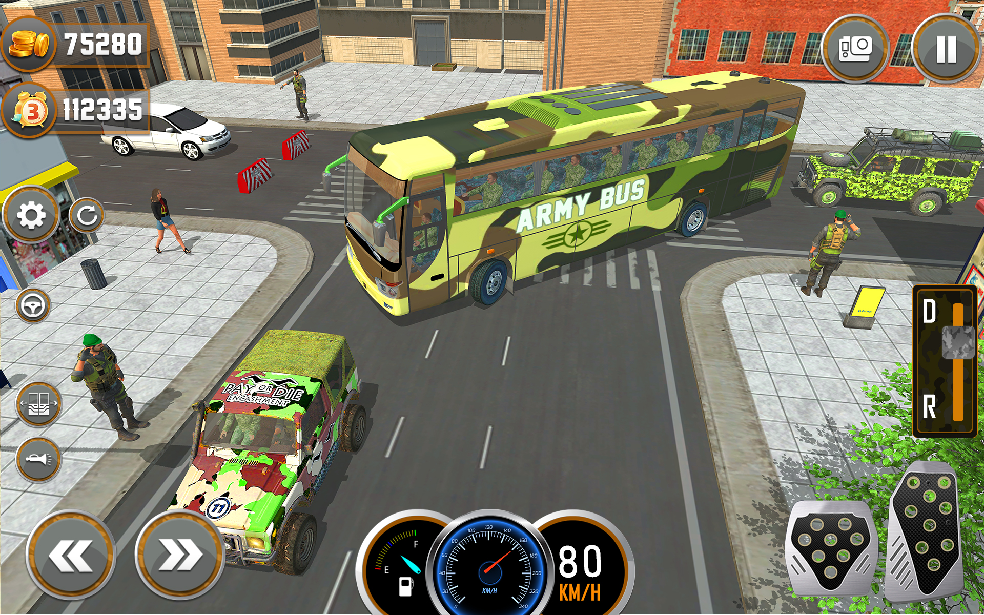اسکرین شات 5 بازی Army Bus Driving Games 3D