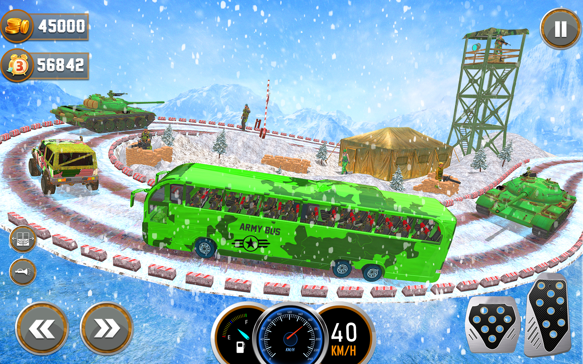 اسکرین شات 3 بازی Army Bus Driving Games 3D