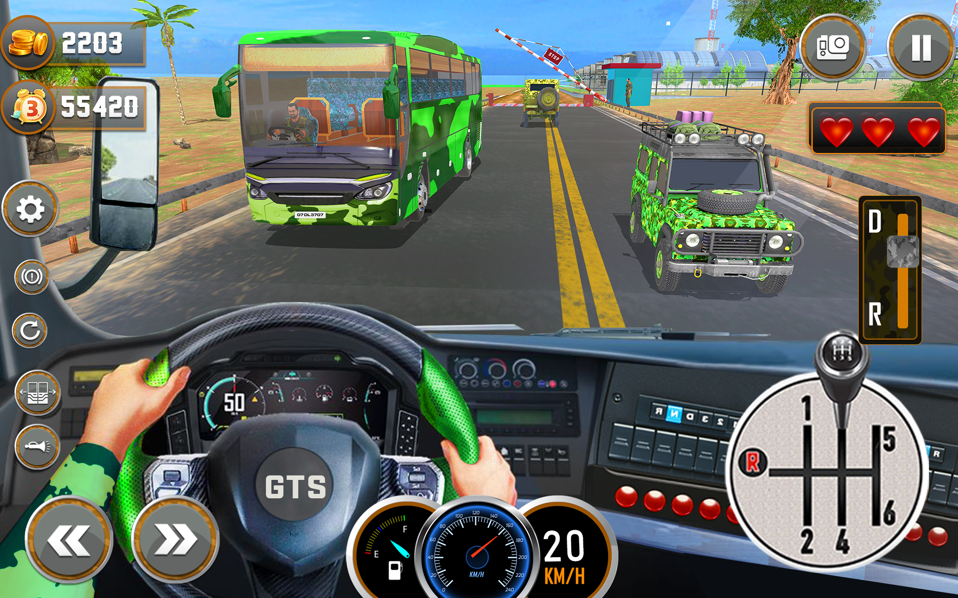 اسکرین شات 1 بازی Army Bus Driving Games 3D
