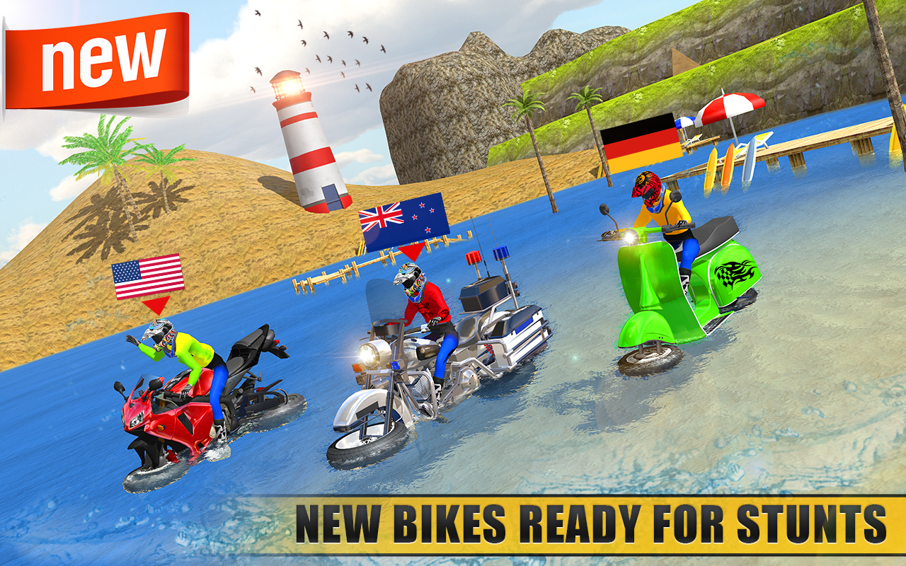 اسکرین شات 5 بازی Motor Bike Water Surfer Games