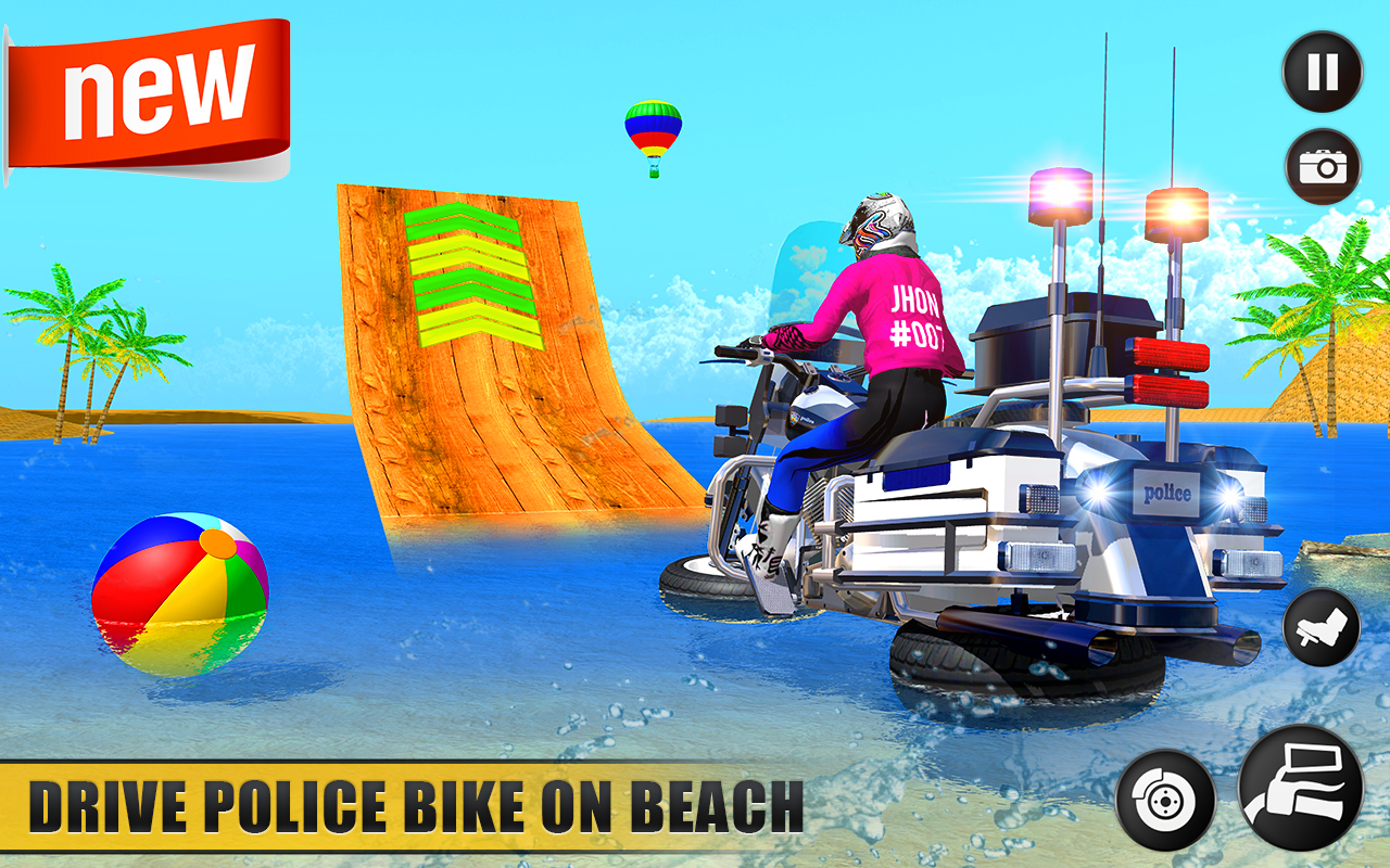 اسکرین شات 6 بازی Motor Bike Water Surfer Games