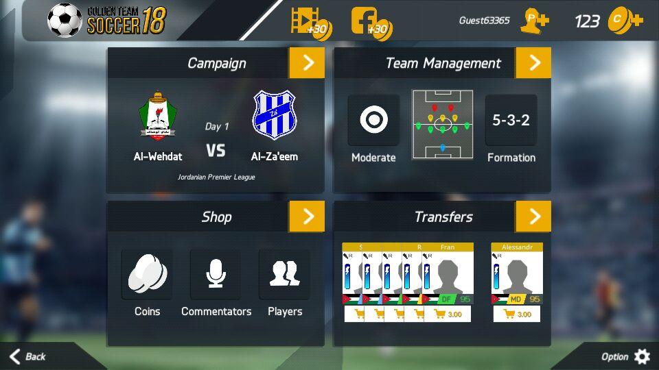 اسکرین شات 6 بازی Golden Team Soccer 18