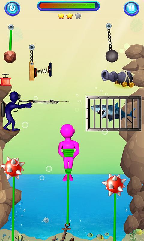 اسکرین شات 1 بازی Rope Cut : Rescue Puzzle