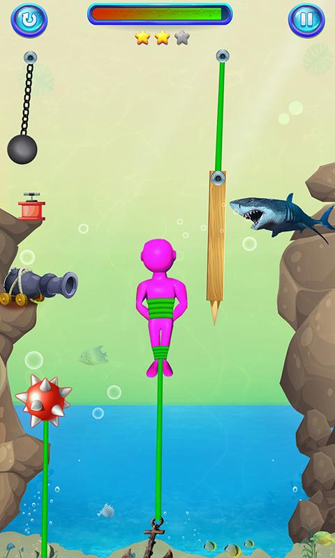 اسکرین شات 3 بازی Rope Cut : Rescue Puzzle
