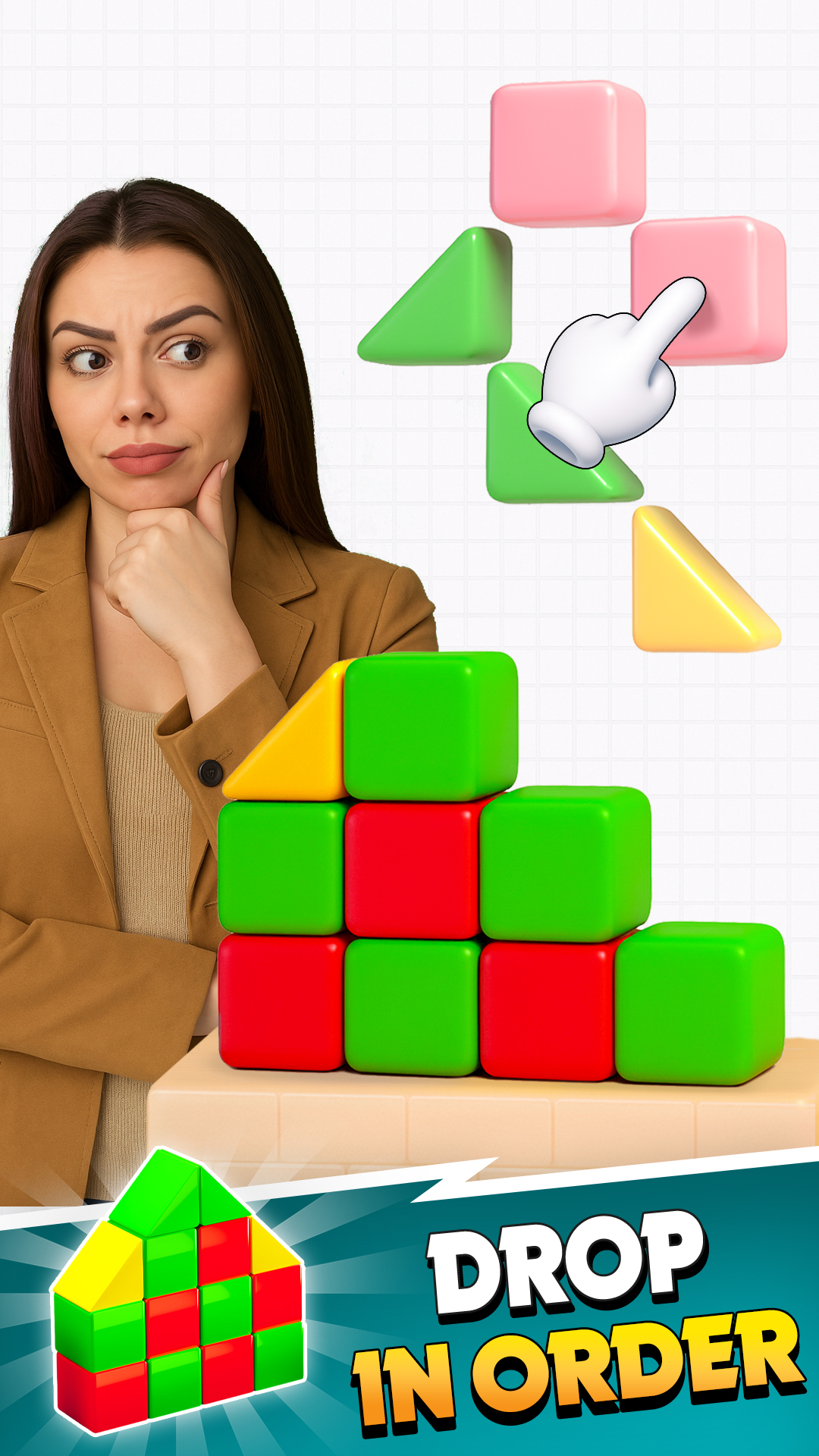 اسکرین شات 1 بازی Drop Shape Puzzle