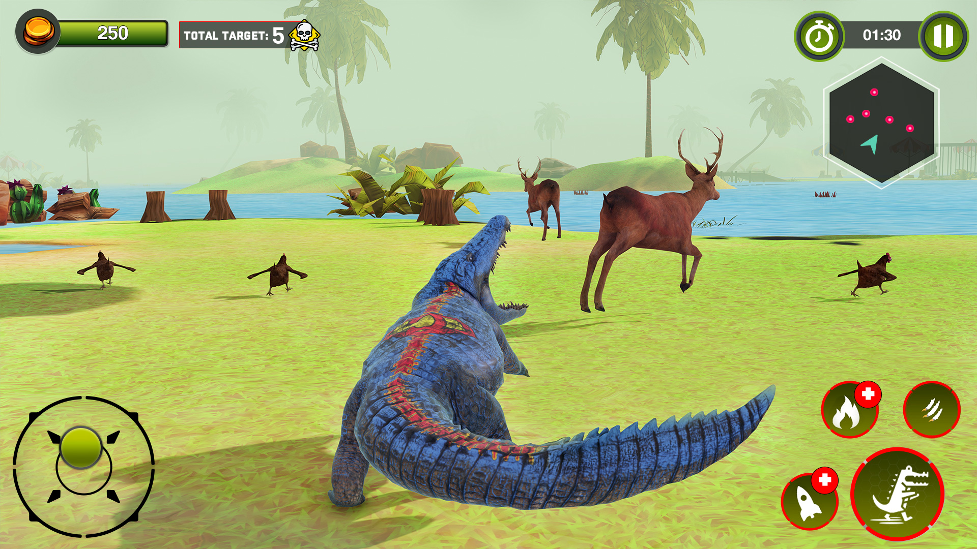 اسکرین شات 5 بازی Hungry Animal Crocodile Games