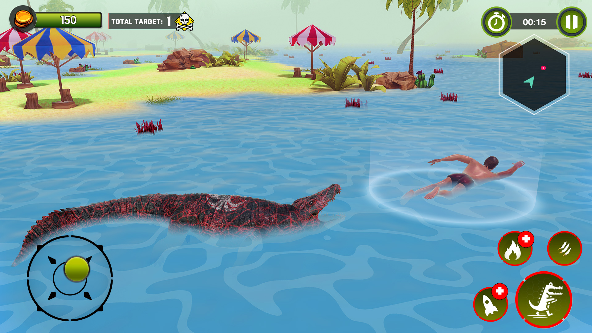 اسکرین شات 4 بازی Hungry Animal Crocodile Games