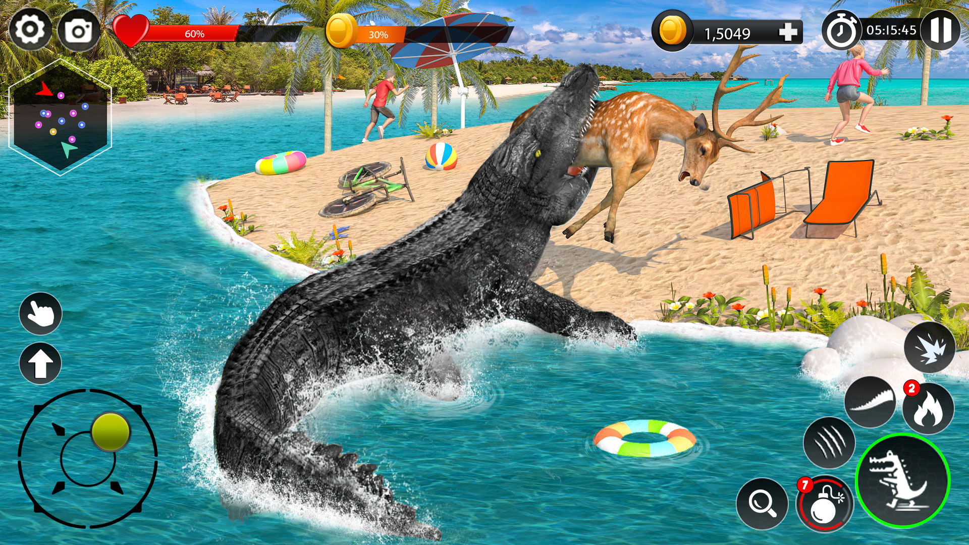 اسکرین شات 2 بازی Hungry Animal Crocodile Games