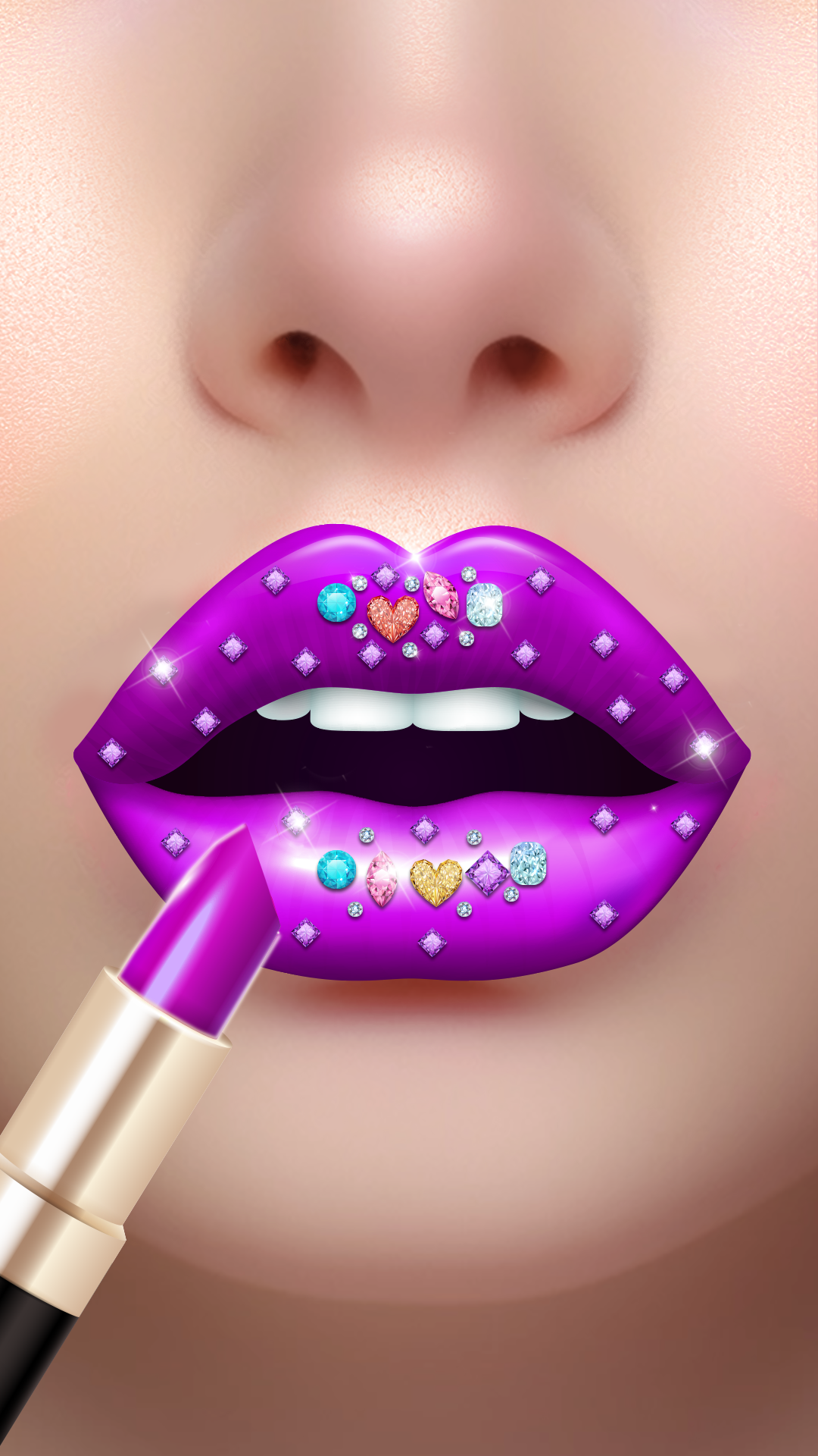 اسکرین شات 8 بازی Lip Art Beauty DIY Makeup Game