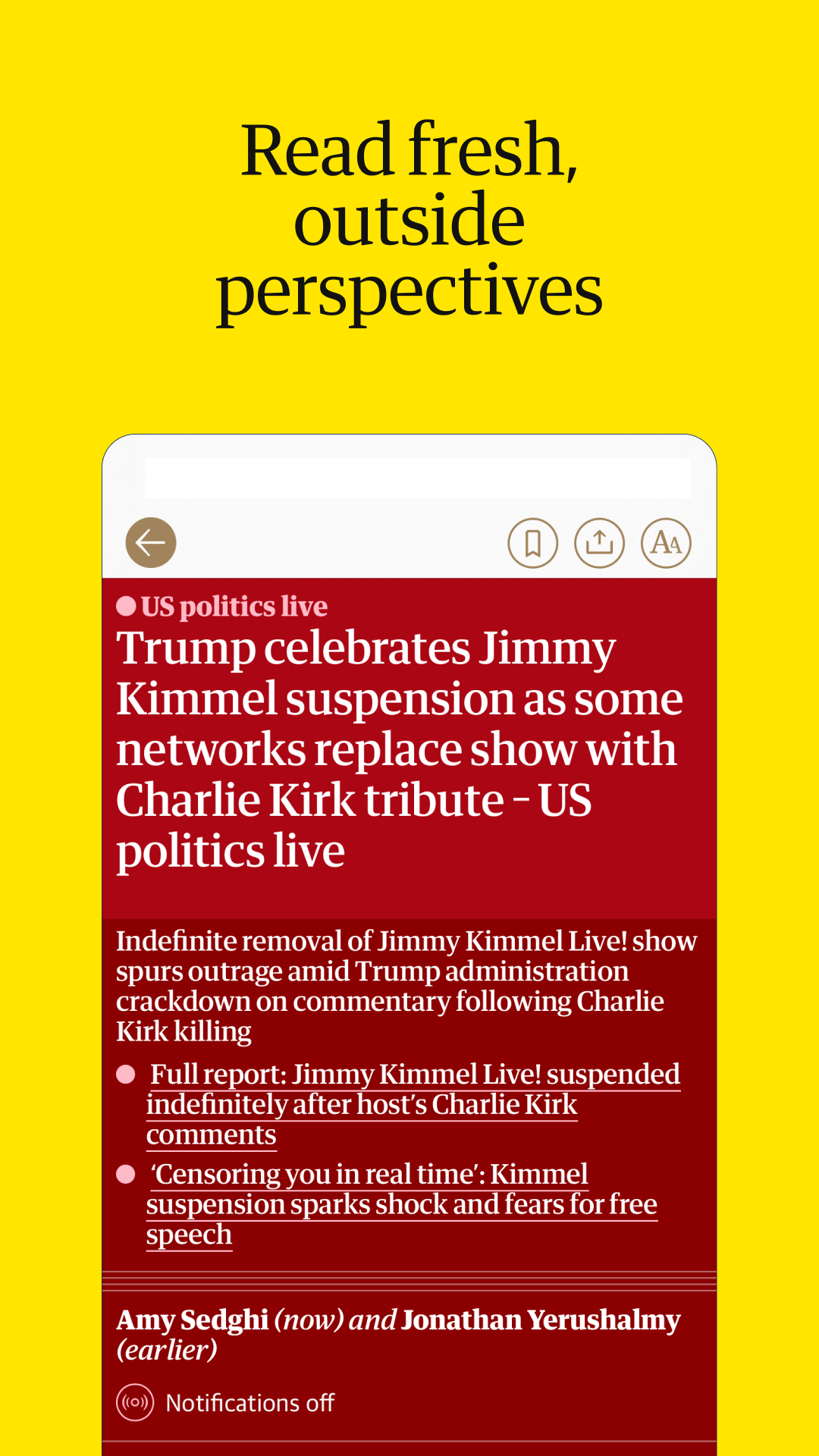 اسکرین شات 2 برنامه The Guardian - Live World News