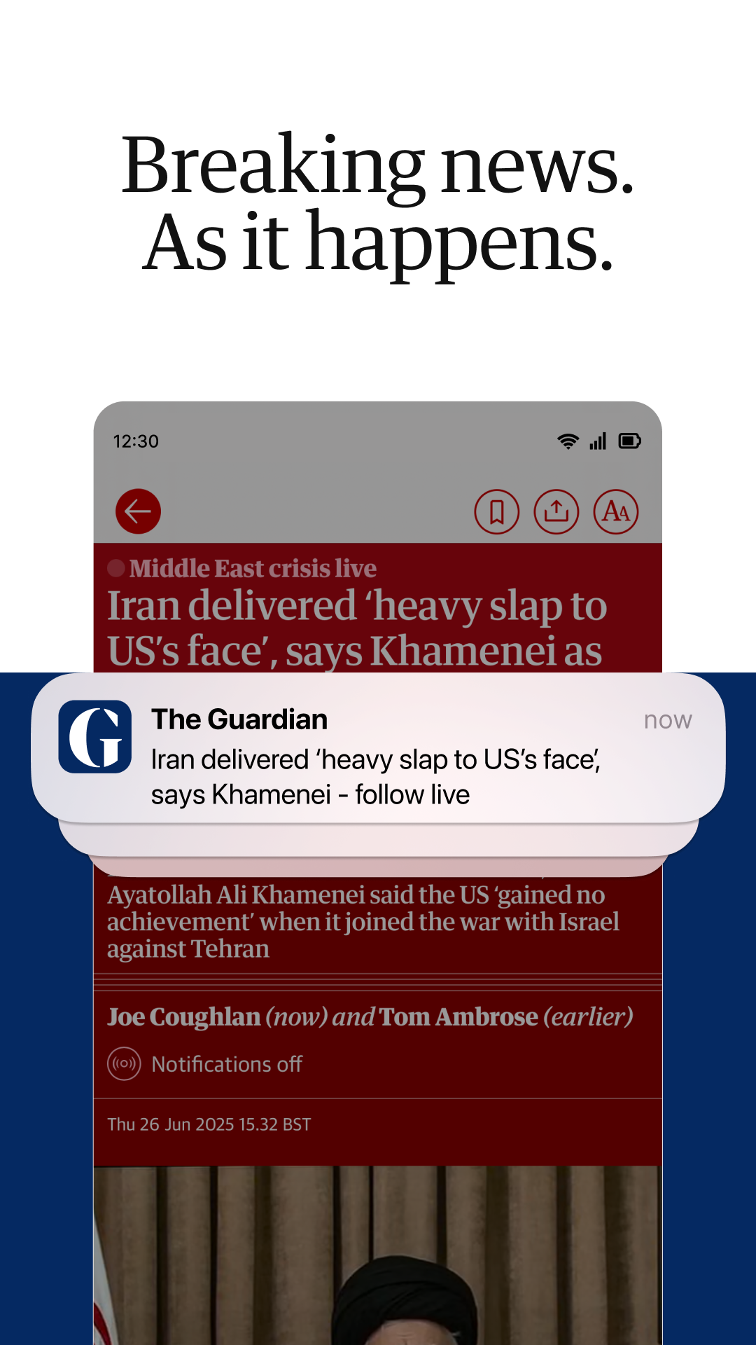 اسکرین شات 2 برنامه The Guardian - US & World News