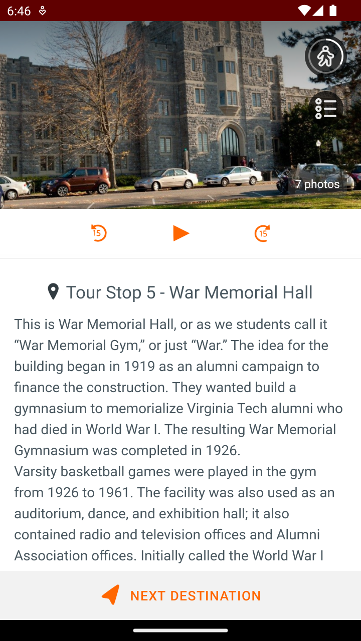 اسکرین شات 3 برنامه Virginia Tech Hokies on Track
