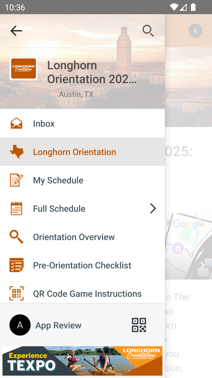 اسکرین شات 1 برنامه UT Austin Orientation