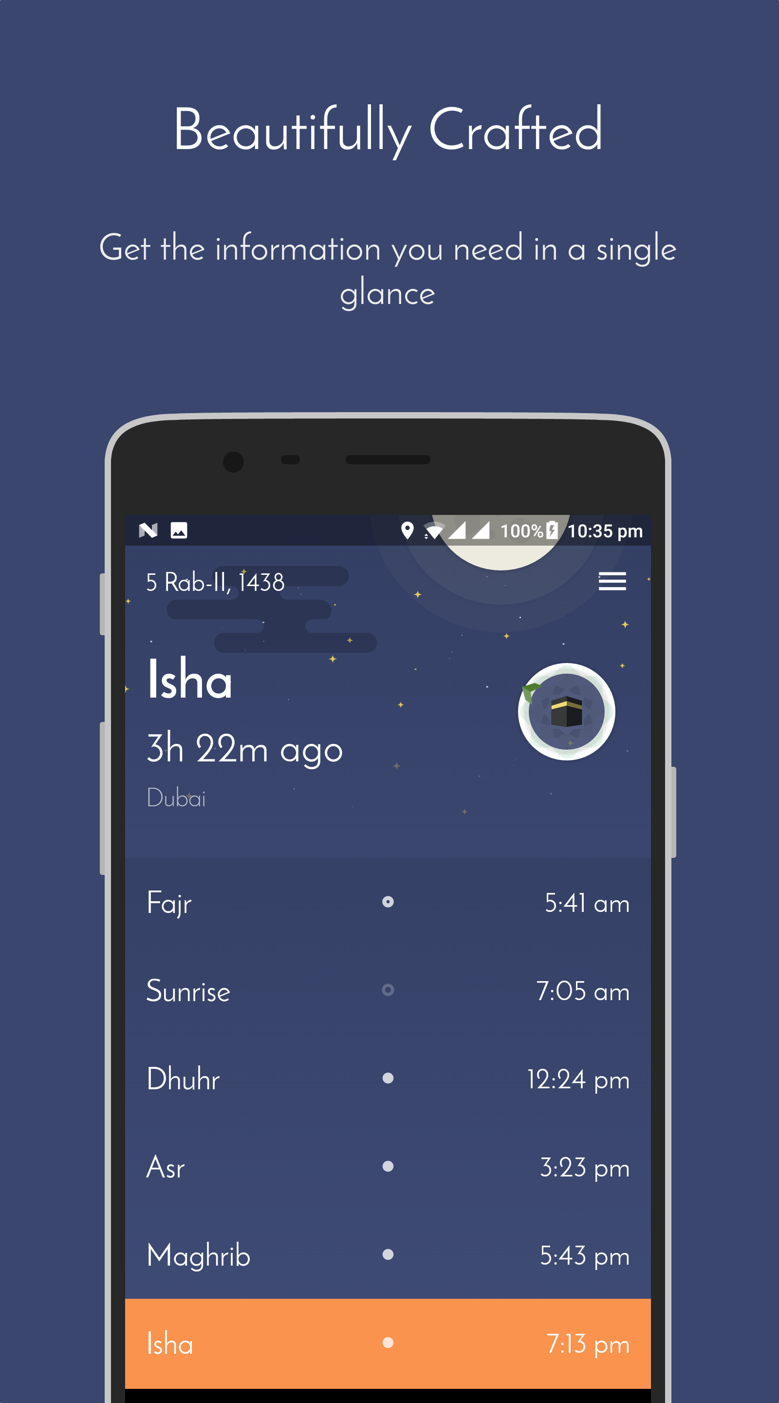 اسکرین شات 1 برنامه iPray: Prayer Times & Qibla