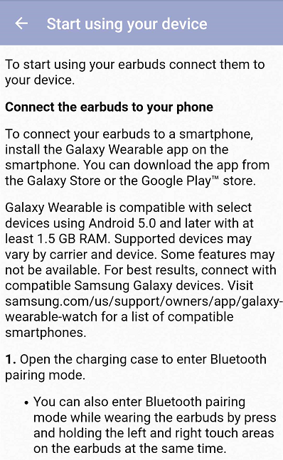 اسکرین شات 3 برنامه Galaxy Buds Live Guide
