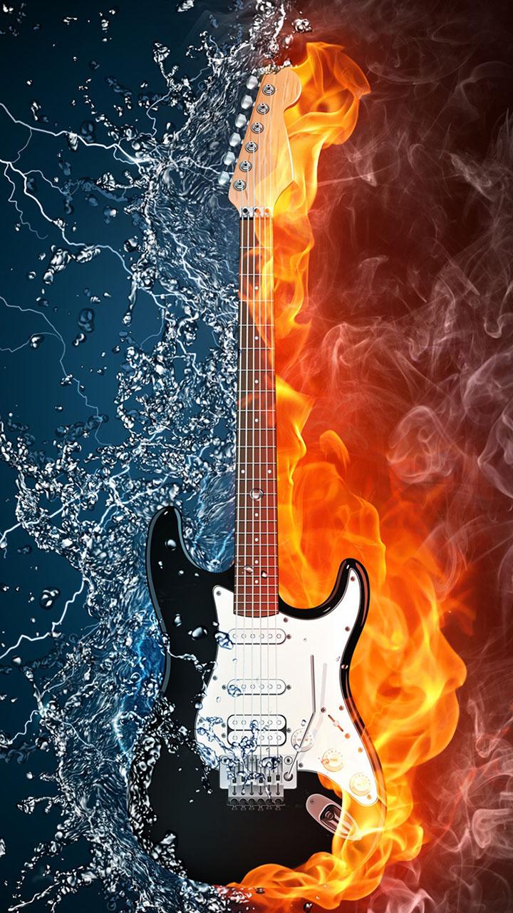 اسکرین شات 4 برنامه Guitar Live Wallpaper