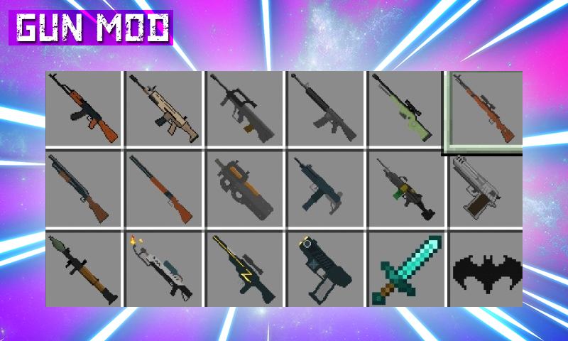 اسکرین شات 1 برنامه Gun Mod MCPE