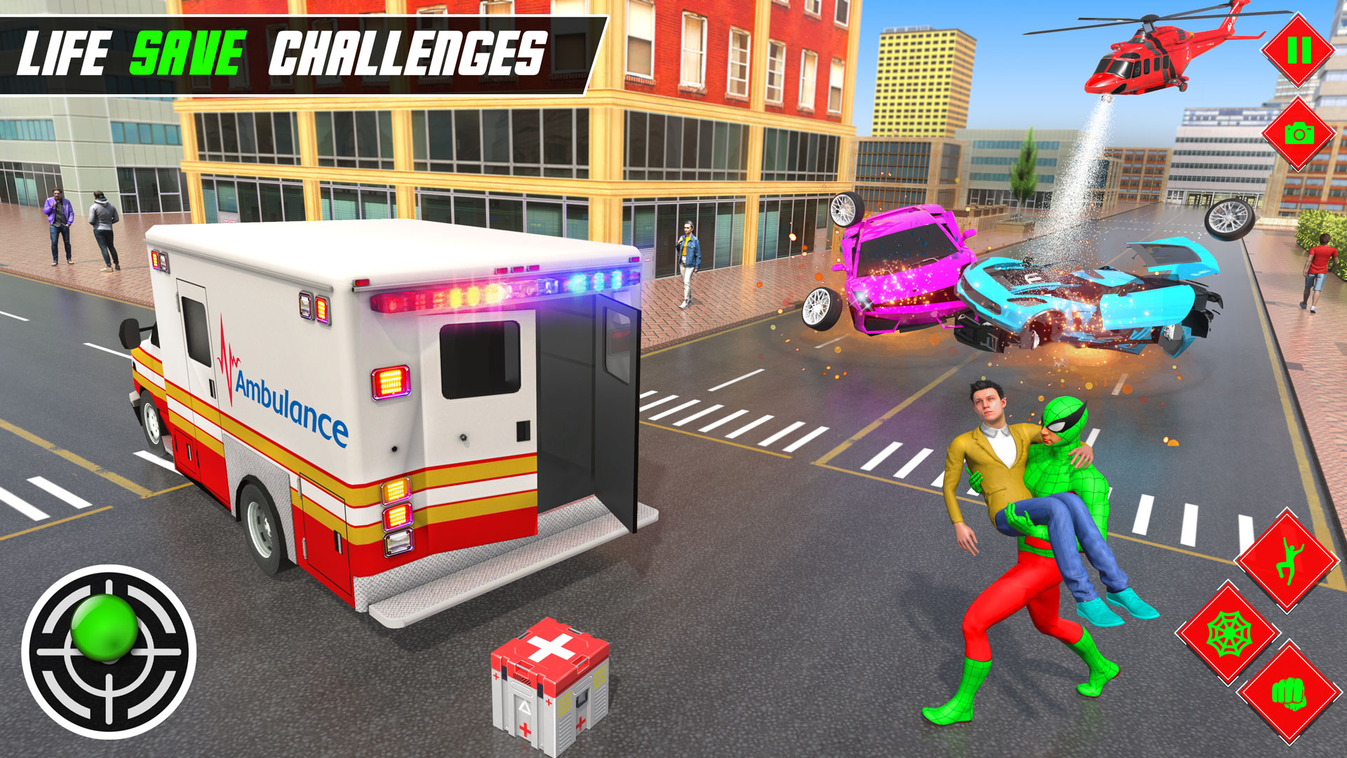 اسکرین شات 8 برنامه Flying Superhero Spider Games