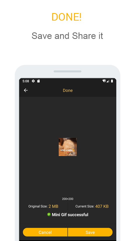 اسکرین شات 7 برنامه Gif mini: GIF Editor