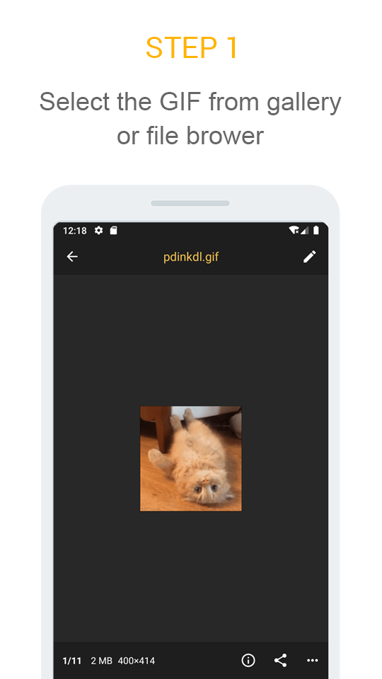 اسکرین شات 2 برنامه Gif mini: GIF Editor