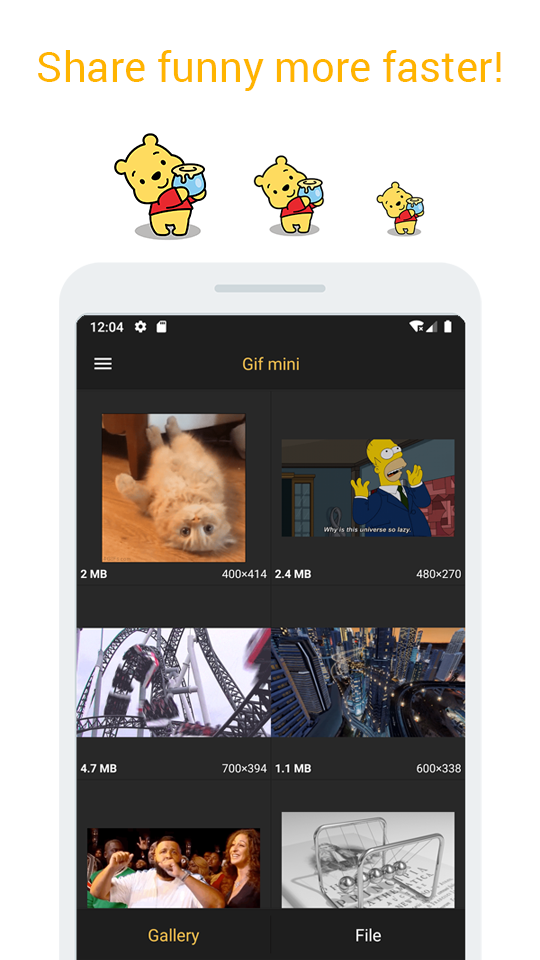 اسکرین شات 1 برنامه Gif mini: GIF Editor