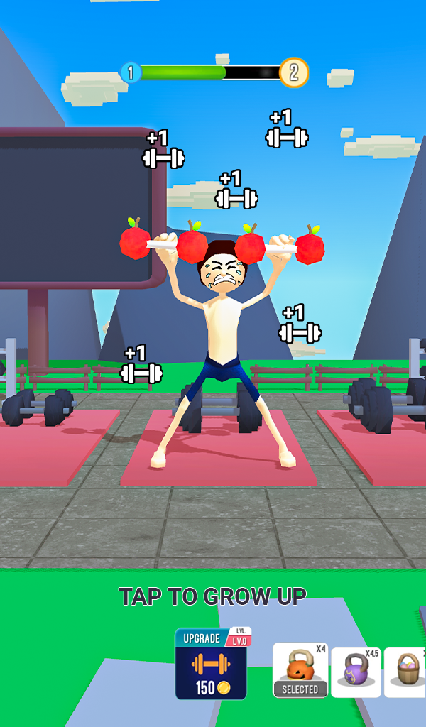 اسکرین شات 1 بازی Gym Workout Clicker: Muscle Up