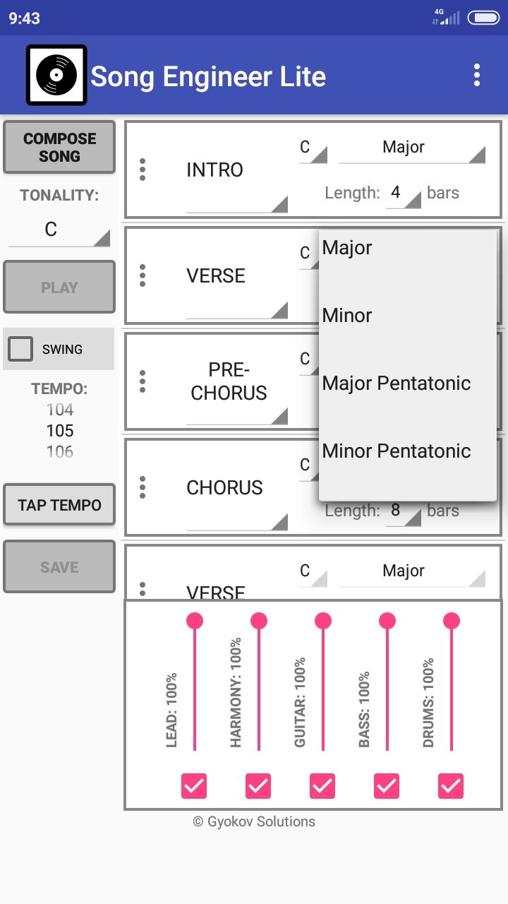 اسکرین شات 6 برنامه Song Engineer Lite