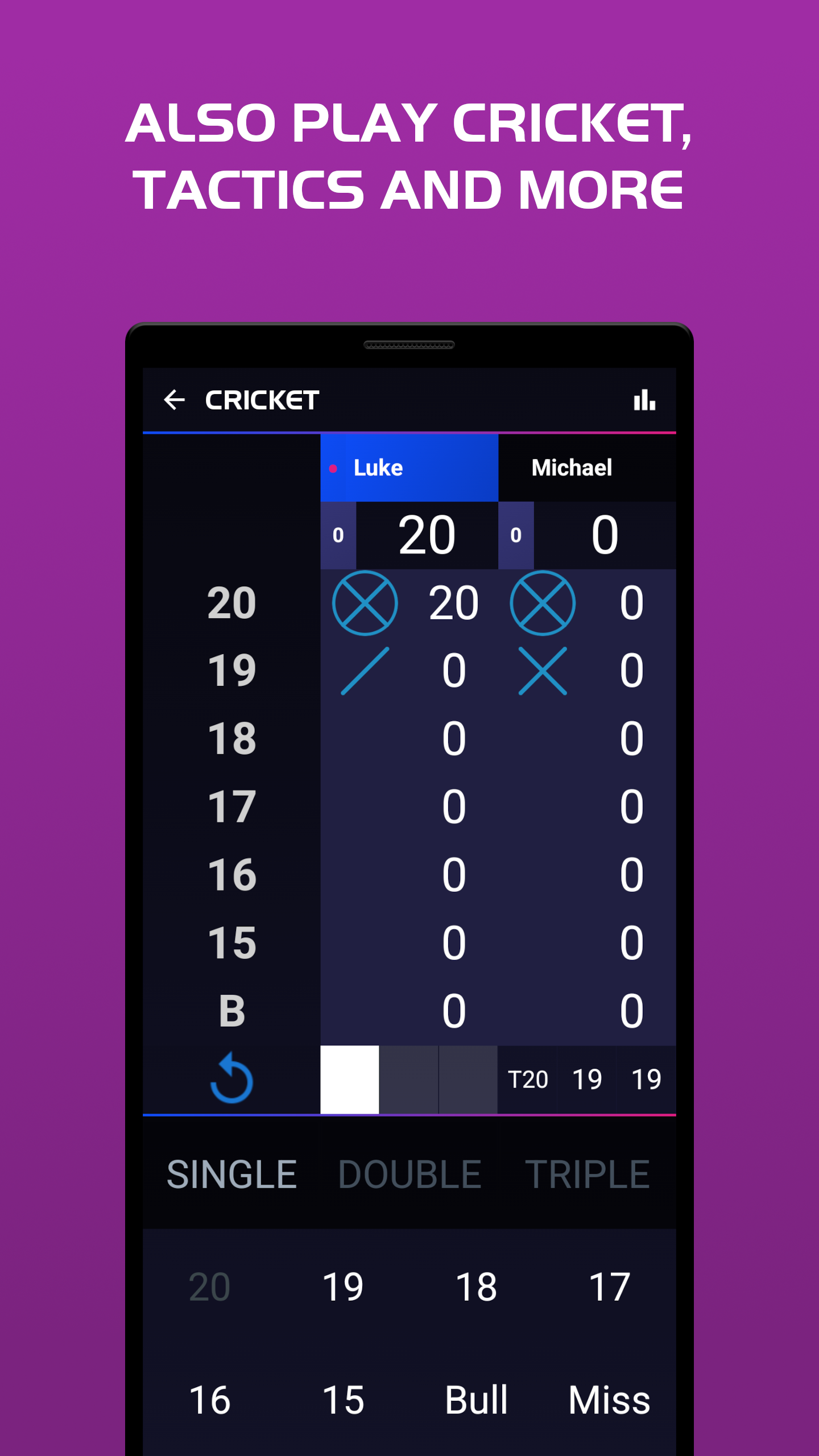 اسکرین شات 5 برنامه Darts Scoreboard