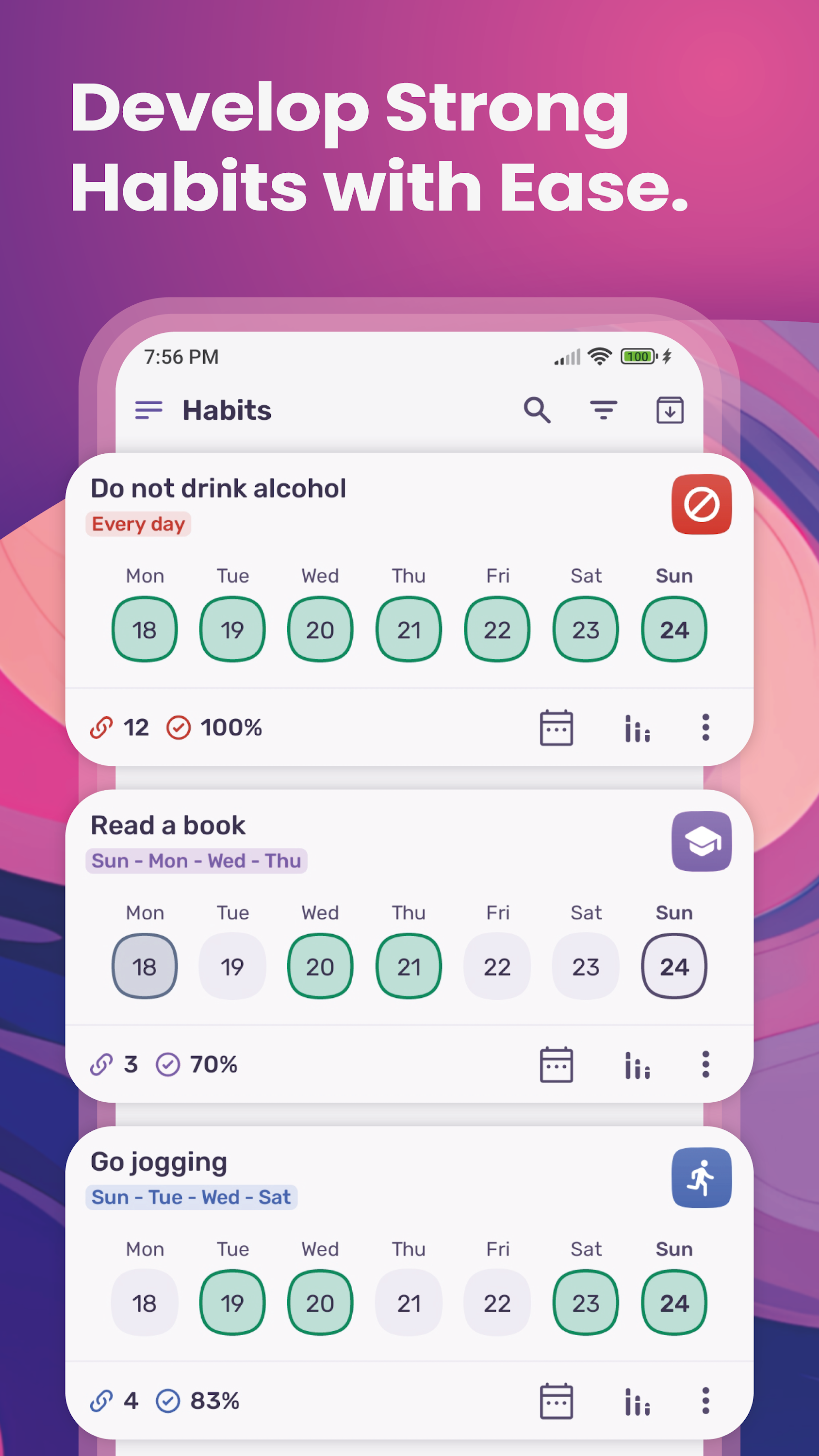 اسکرین شات 2 برنامه HabitNow Daily Routine Planner