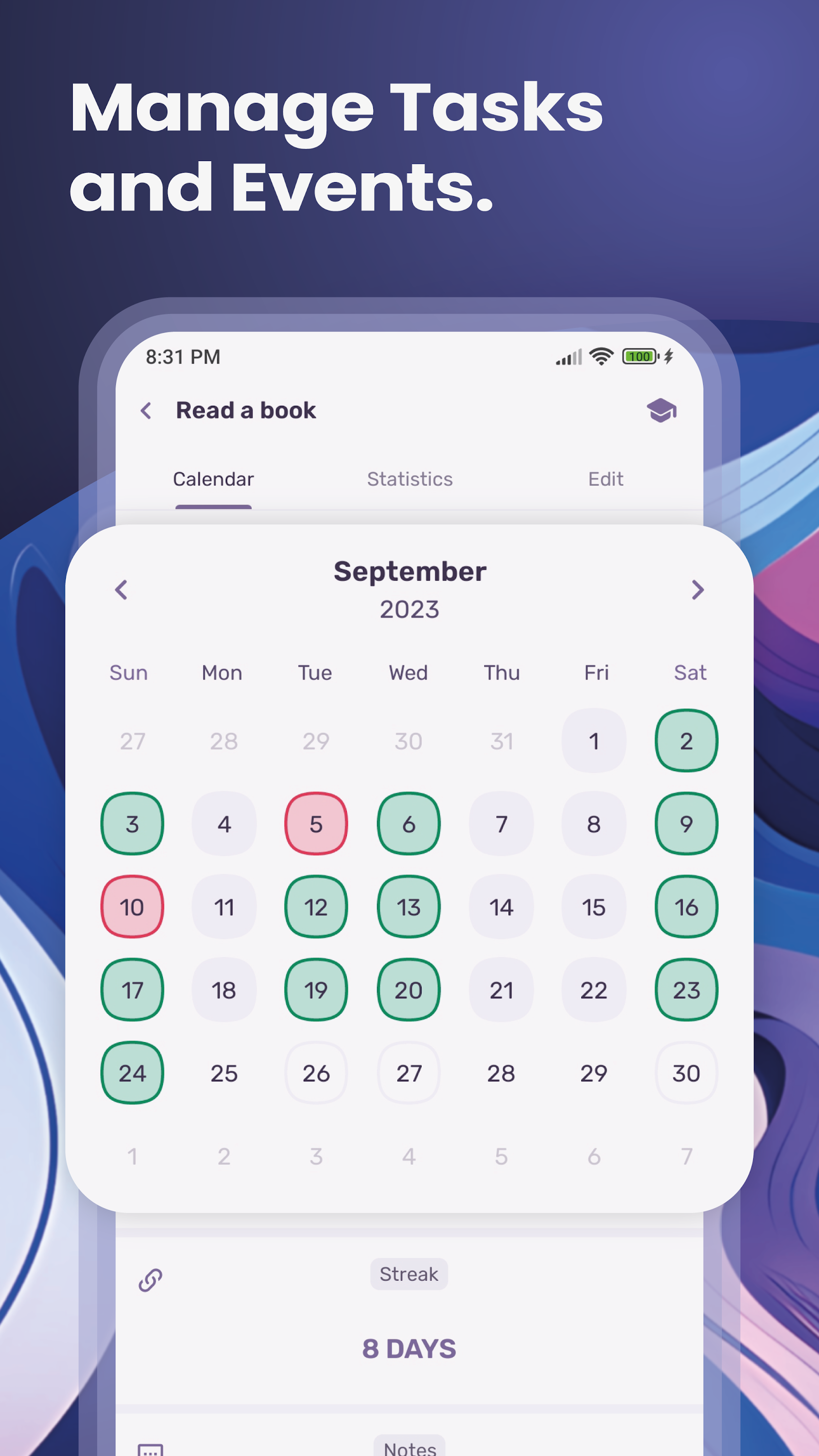 اسکرین شات 3 برنامه HabitNow Daily Routine Planner