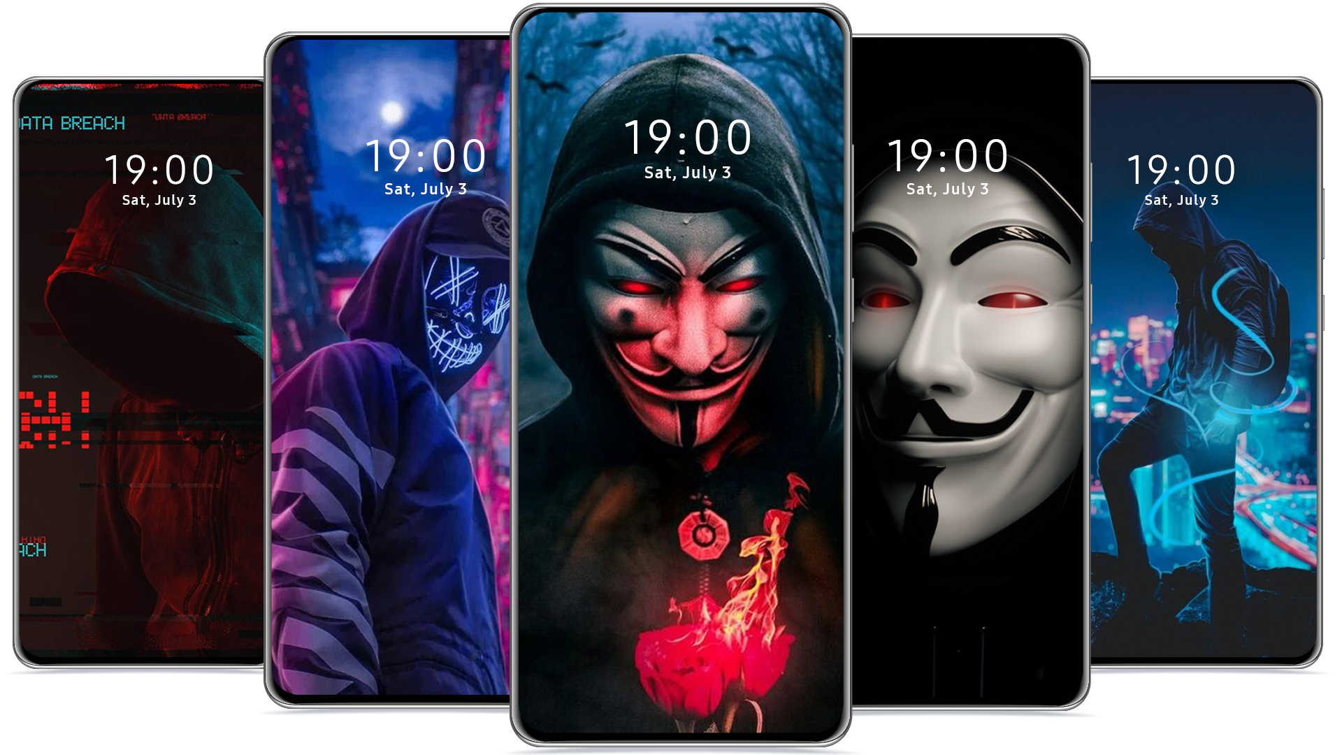 اسکرین شات 2 برنامه Hacker Wallpaper Anonymous