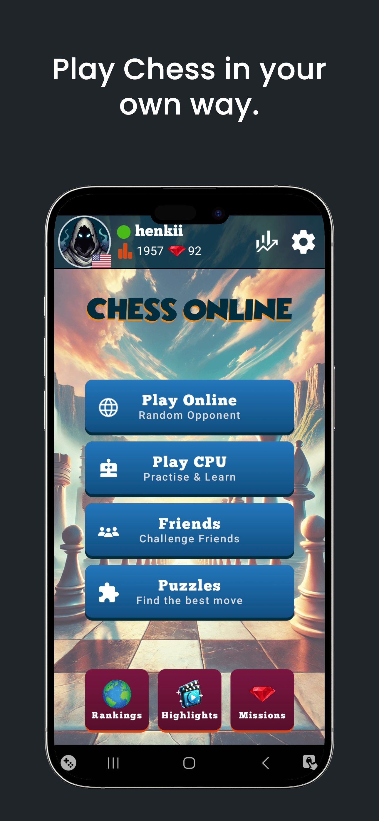 اسکرین شات 6 بازی Chess Online - Play 1v1