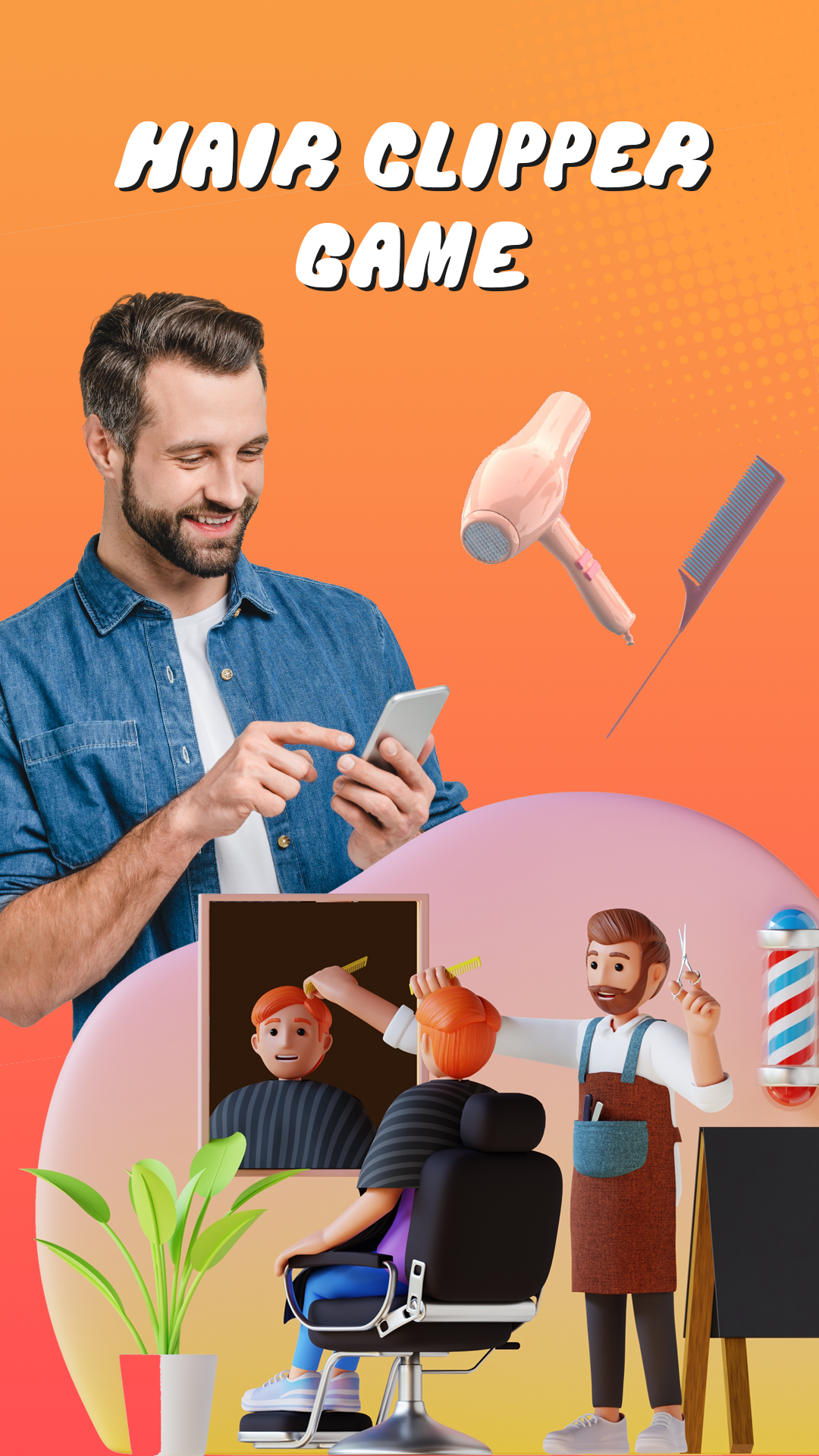 اسکرین شات 1 برنامه Hair Clipper Prank, Fart Sound