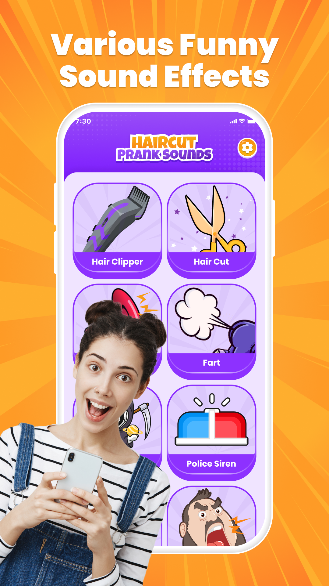 اسکرین شات 1 برنامه Haircut Prank - Hair Clipper