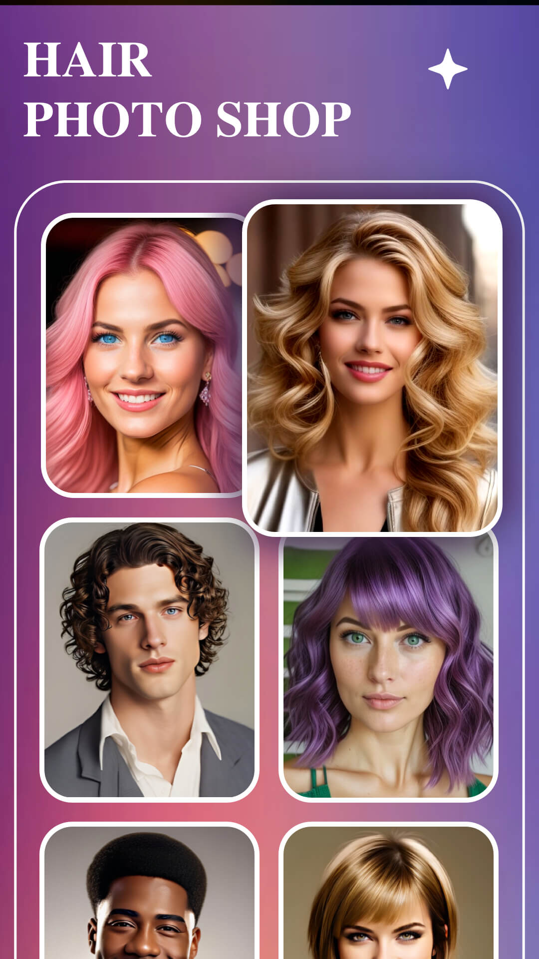 اسکرین شات 8 برنامه Hair Lab: AI hairstyle Face