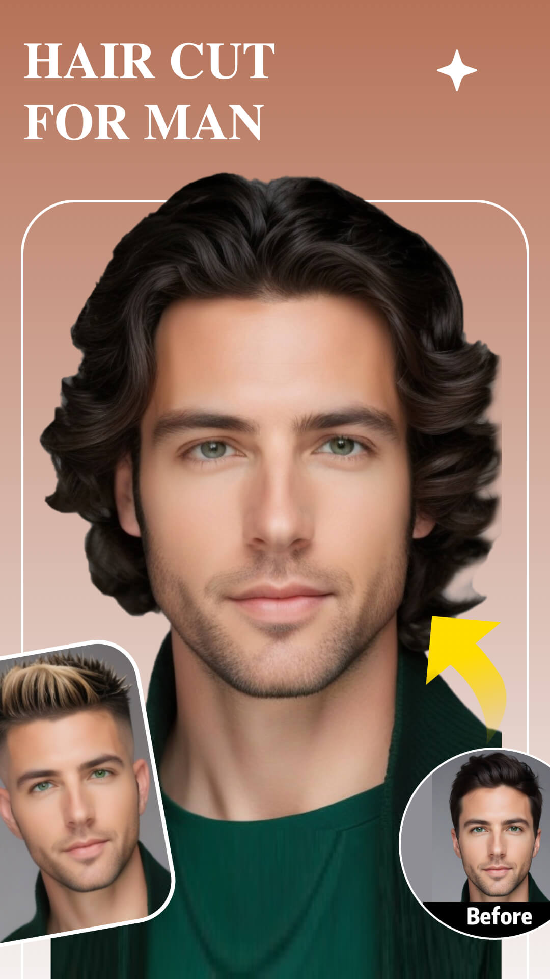 اسکرین شات 2 برنامه Hair Lab: AI hairstyle Face