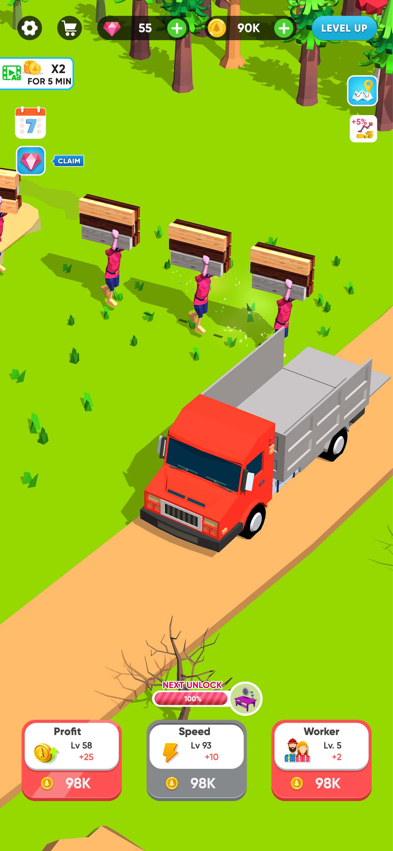 اسکرین شات 5 بازی Idle Lumber Mill