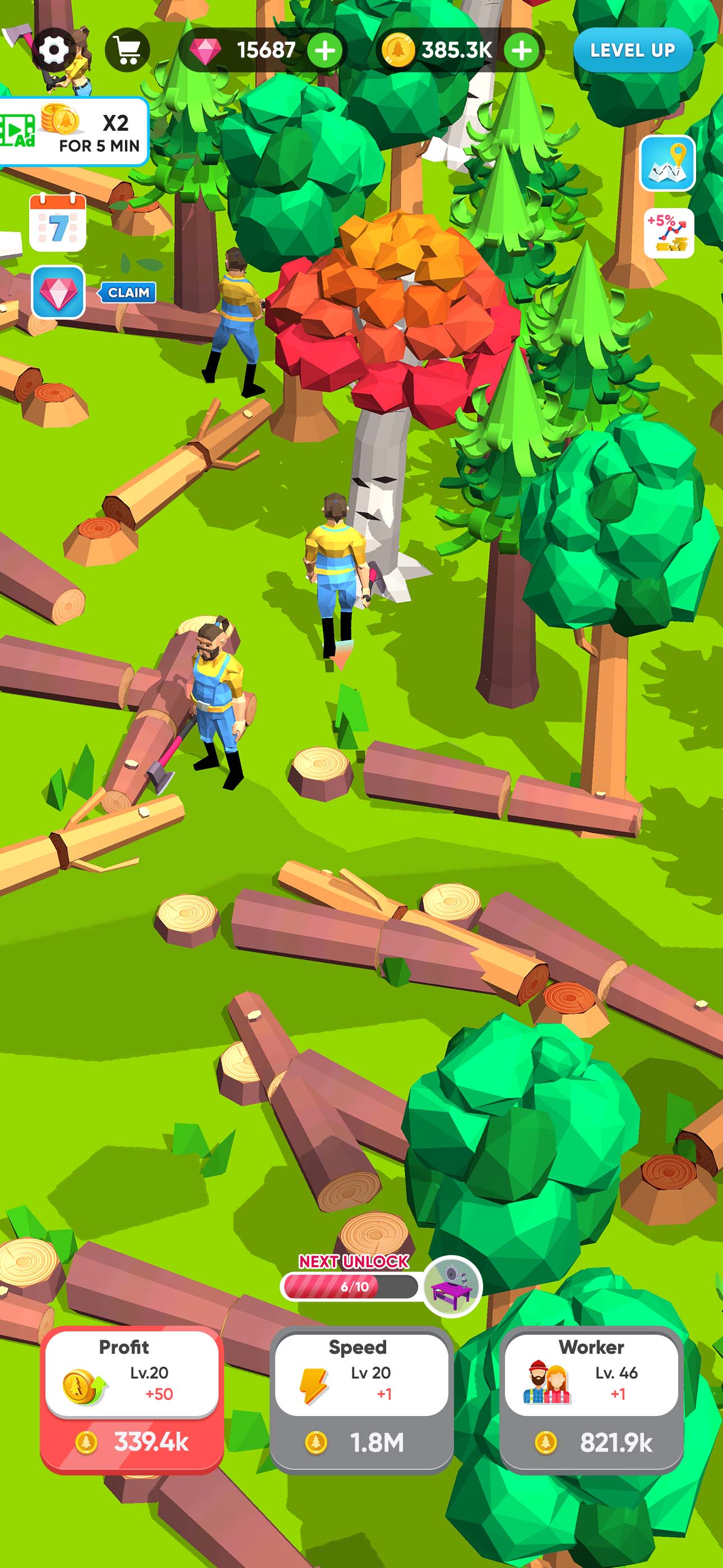 اسکرین شات 1 بازی Idle Lumber Mill